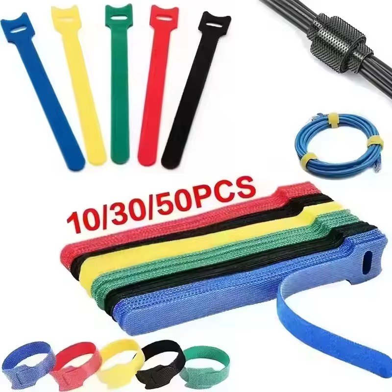 Desk Setup Cable Management - 10/30/50PCS USB Cable Organizer Winder Ties