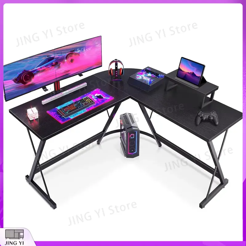 Desk Setup No Computer - L Shaped Gaming Desk with Monitor