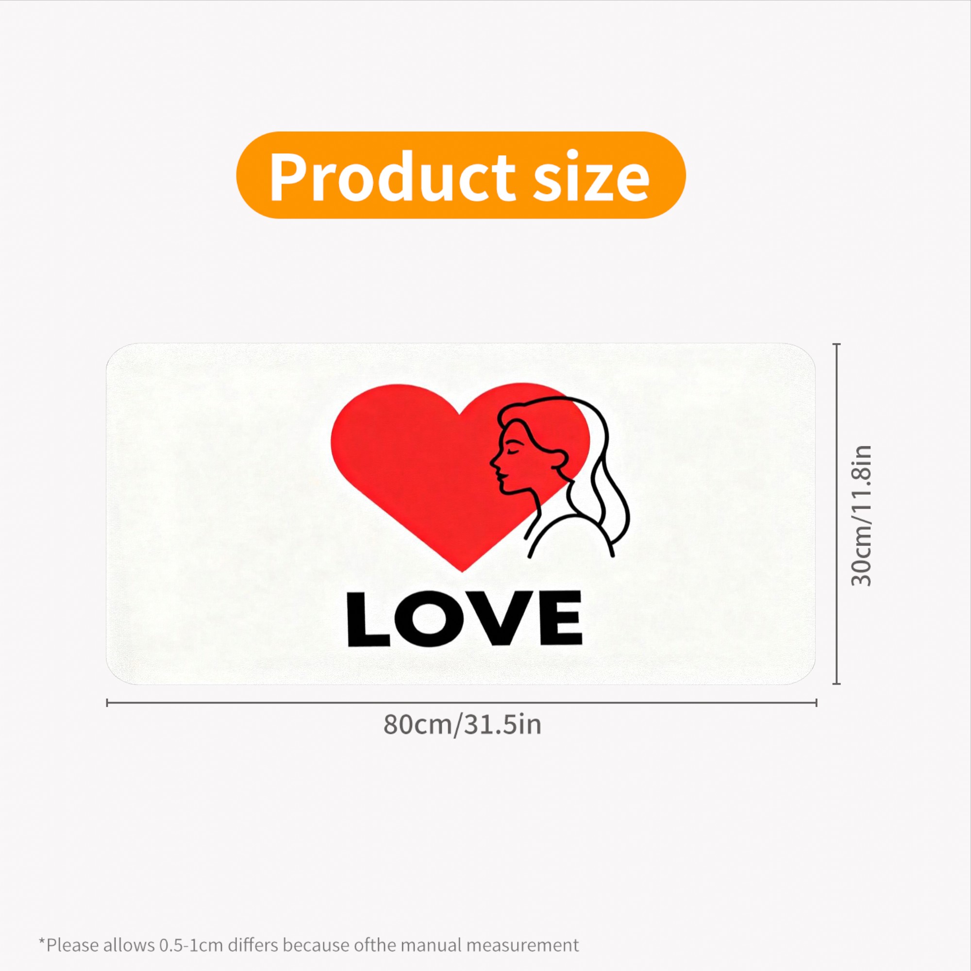 Heart Silhouette Gaming Mouse  - Rubber Mat Desk ulasan dan harga