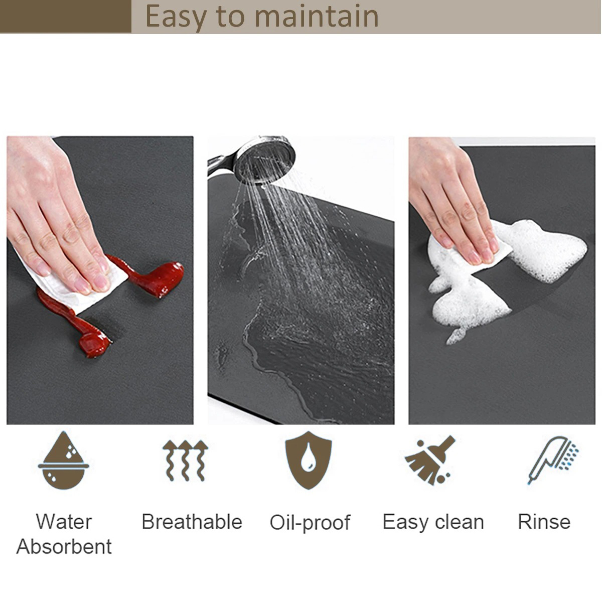 120 X60cm / 180 X90cm Blackjac - Rubber Mat Desk ulasan dan harga