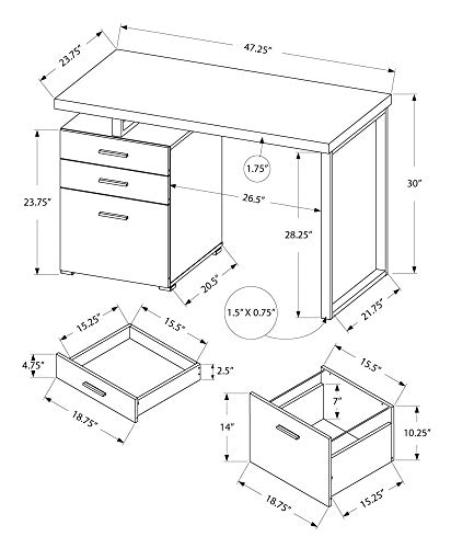 I 7646 Computer Desk, Home Off - Work Desk Home Setup ulasan dan harga