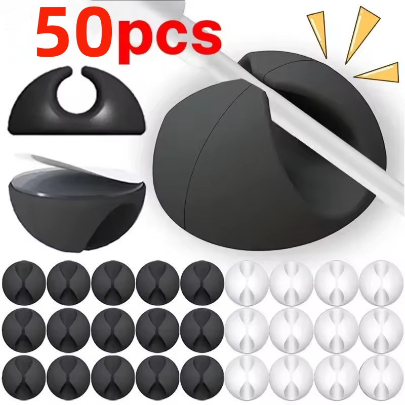 5/50Pcs Cable Clip Winder Orga - Desk Setup Cable Management ulasan dan harga
