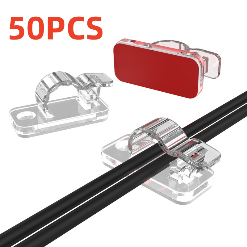 10/50PCS Cable Organizer Clips - Desk Setup Cable Management ulasan dan harga