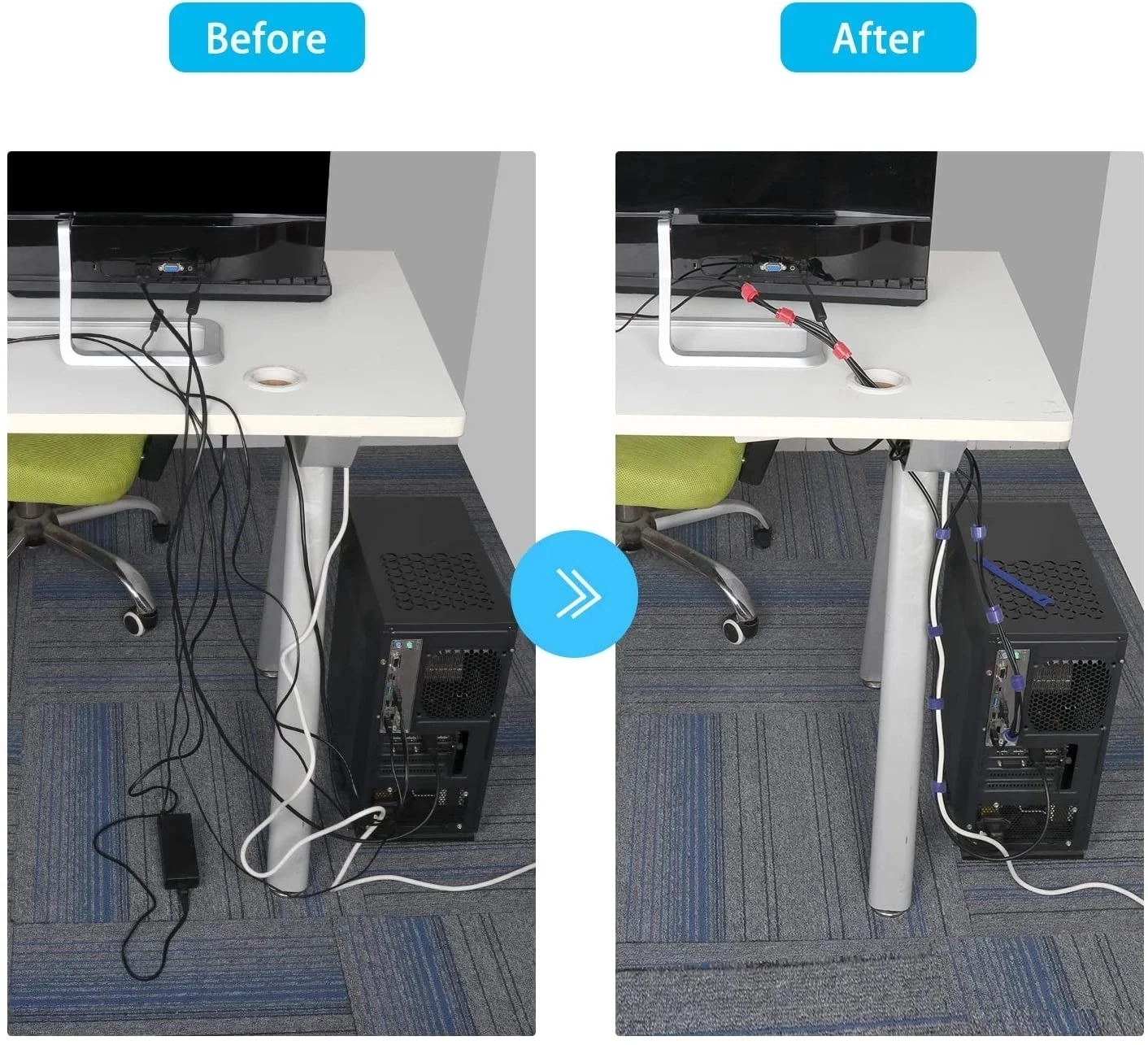 10-50Pcs Multipurpose Fastener - Desk Setup Cable Management ulasan dan harga