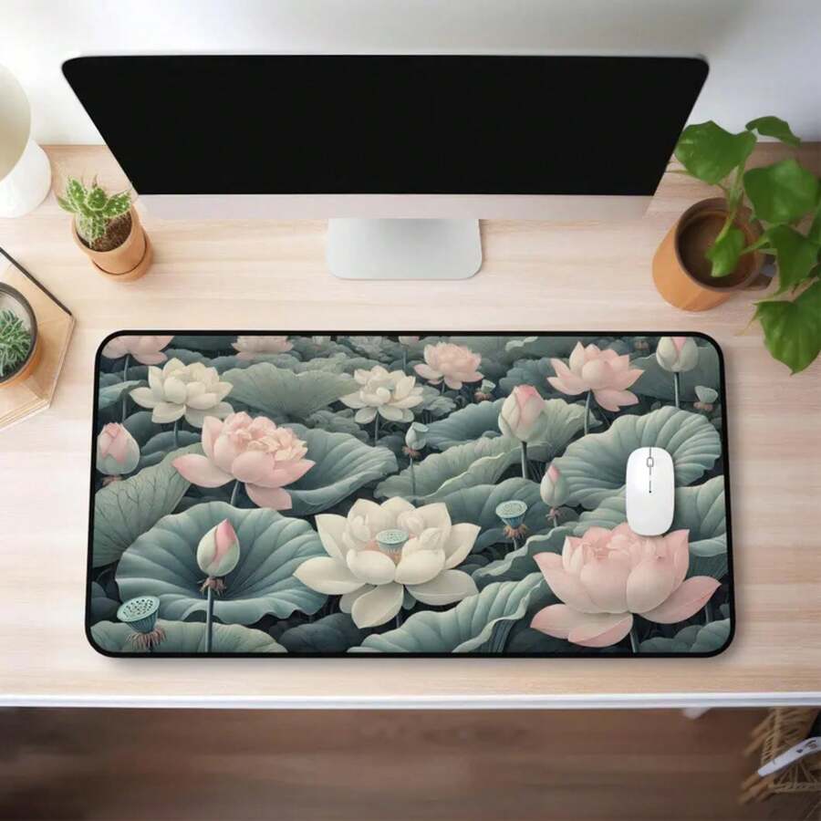 Large Lotus Flower Desk Mat No - Desk Setup Inspiration ulasan dan harga