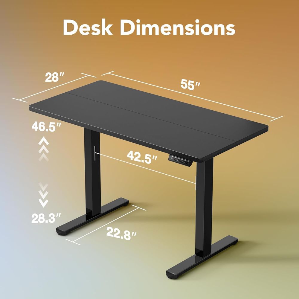 55 x 28 inch Electric Standing - Work Desk Home Setup ulasan dan harga