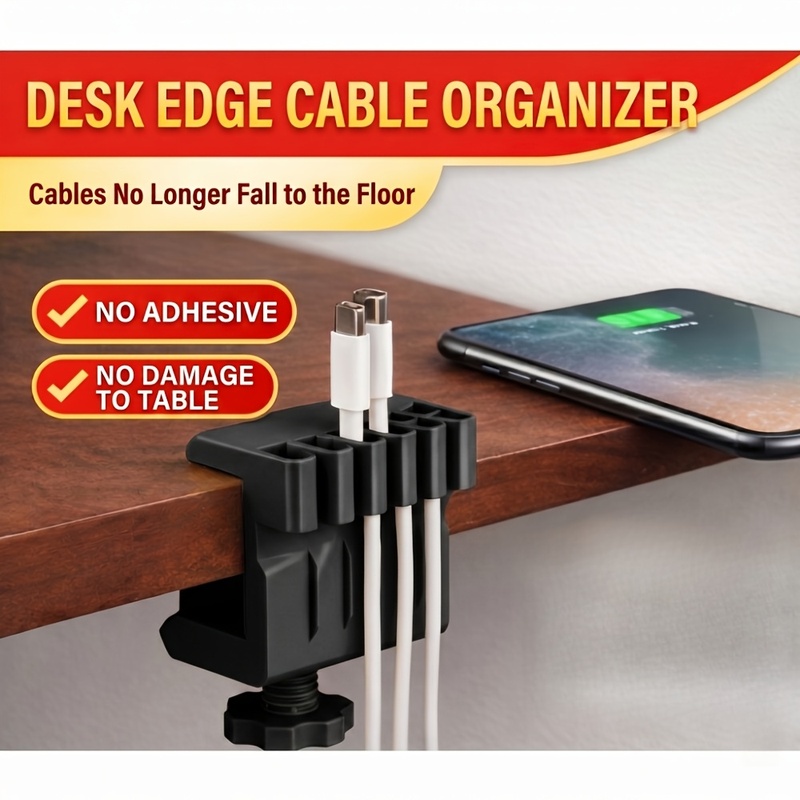 3 desktop cable manager clips  - Desk Setup Cable Management ulasan dan harga