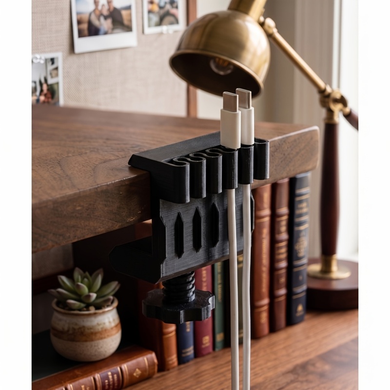 3 desktop cable manager clips  - Desk Setup Cable Management ulasan dan harga