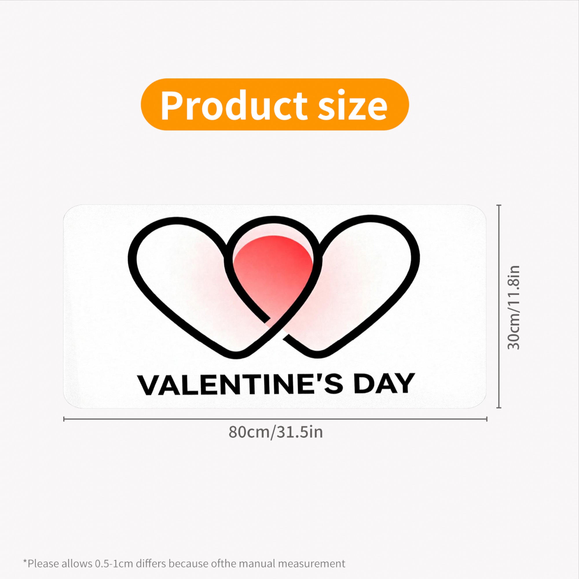 Gradient Heart Pattern Large G - Rubber Mat Desk ulasan dan harga