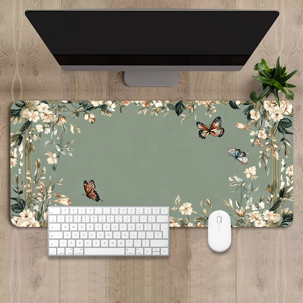 Plant table mat with butterfly - Desk Setup Designer ulasan dan harga