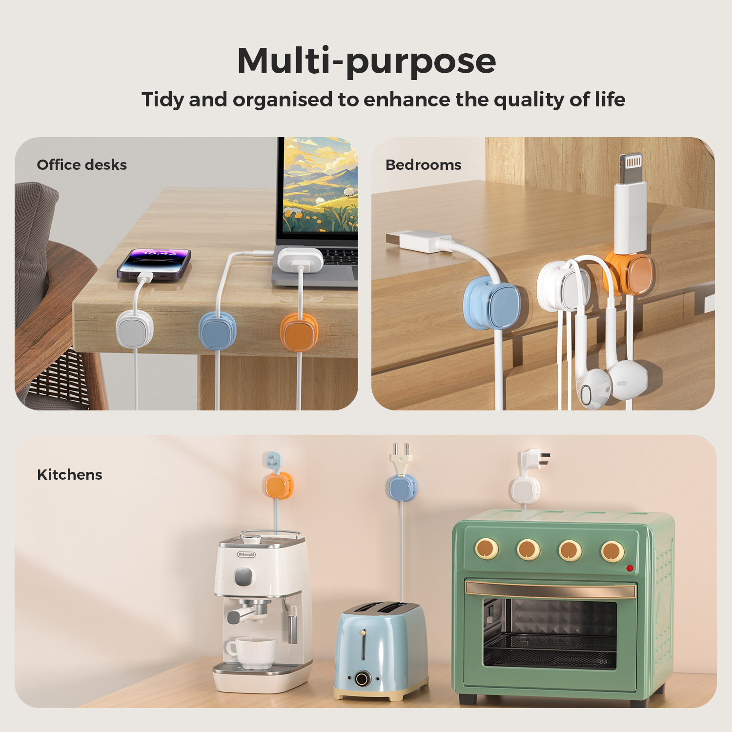 adhesive cable organizer Cable - Desk Setup Cable Management ulasan dan harga