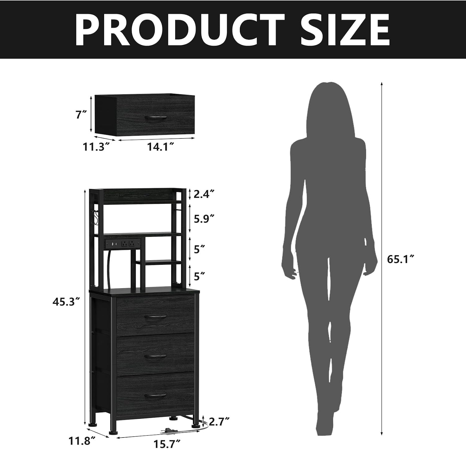 Nightstands Set of 2, Tall Nig - Desk Setup Oak ulasan dan harga