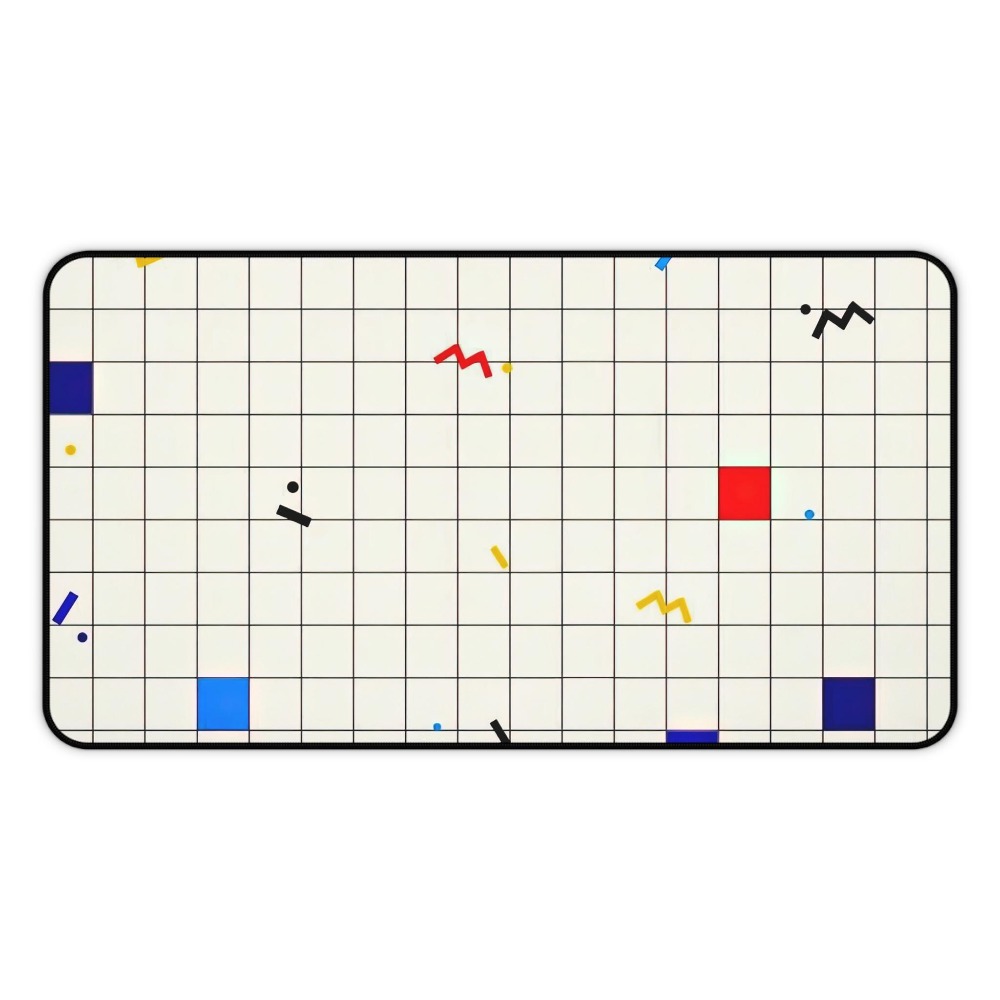 Retro Geometric Grid Desk Mat  - Desk Setup Designer ulasan dan harga