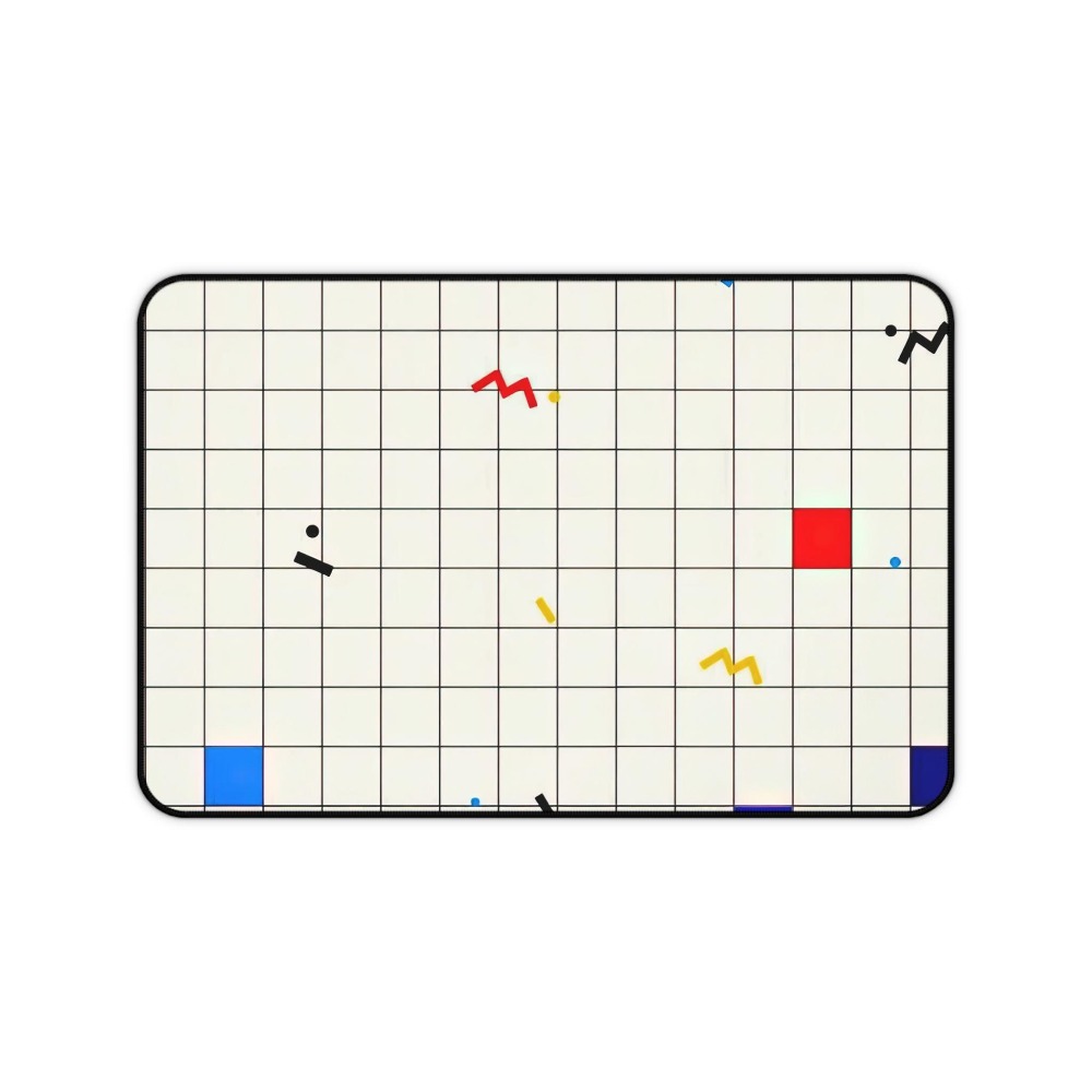 Retro Geometric Grid Desk Mat  - Desk Setup Designer ulasan dan harga