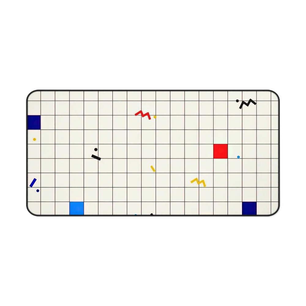 Retro Geometric Grid Desk Mat  - Desk Setup Designer ulasan dan harga