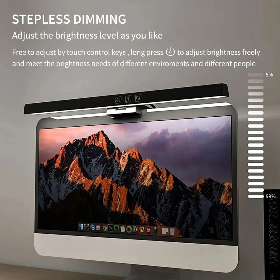 33cm 50cm LED Monitor Light Re - Desk Setup No Computer ulasan dan harga
