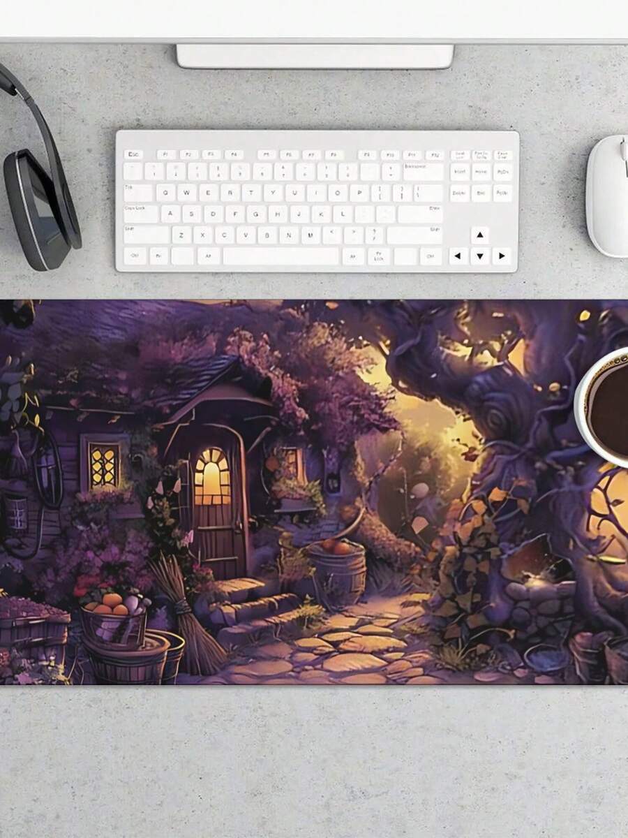 Large Gaming Mouse Pad With Fa - Work Desk Home Setup ulasan dan harga