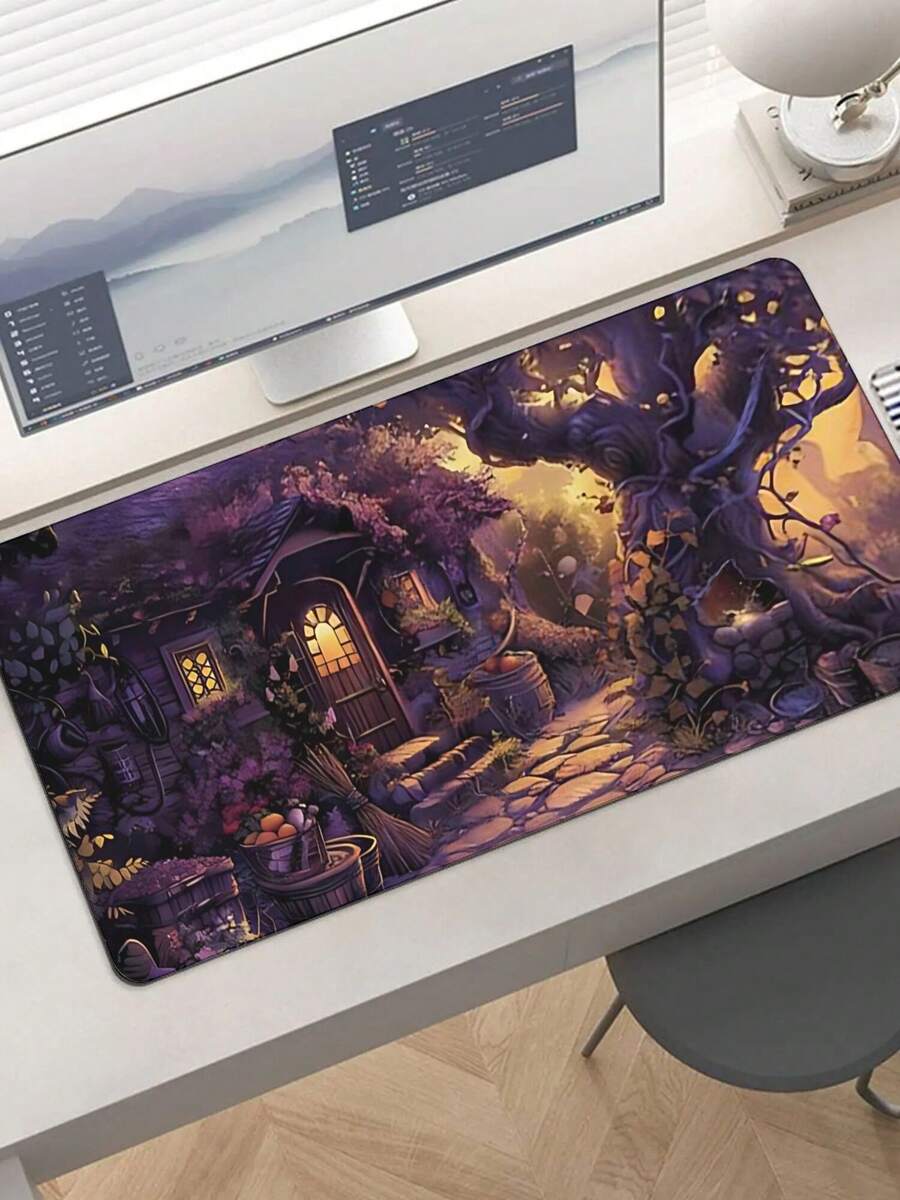 Large Gaming Mouse Pad With Fa - Work Desk Home Setup ulasan dan harga