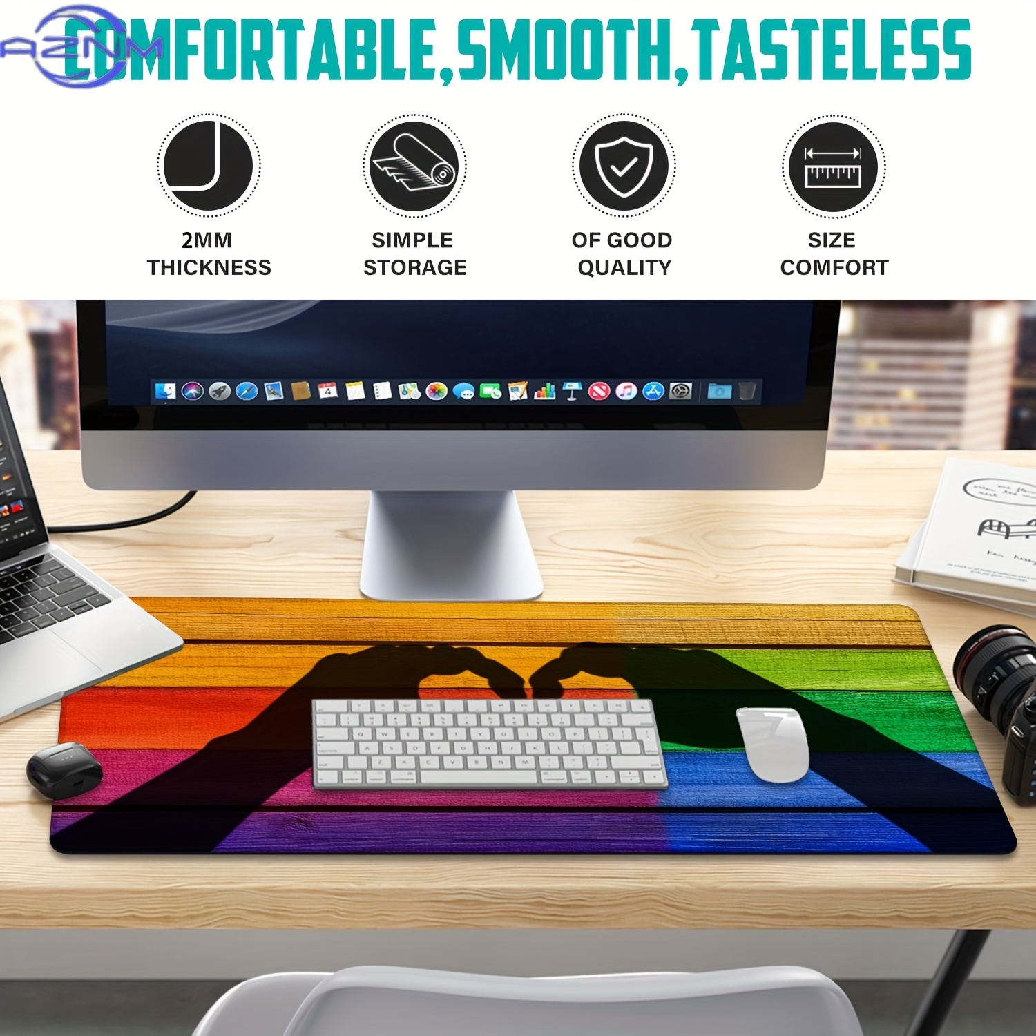 Large Gaming Mouse Pad with Ha - Desk Setup Designer ulasan dan harga